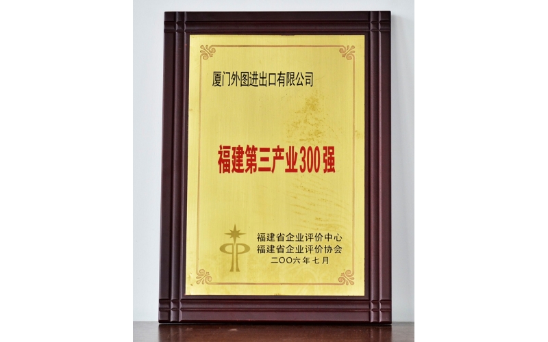 福建第三産業(yè)企業(yè)300強-2006年(nián)度